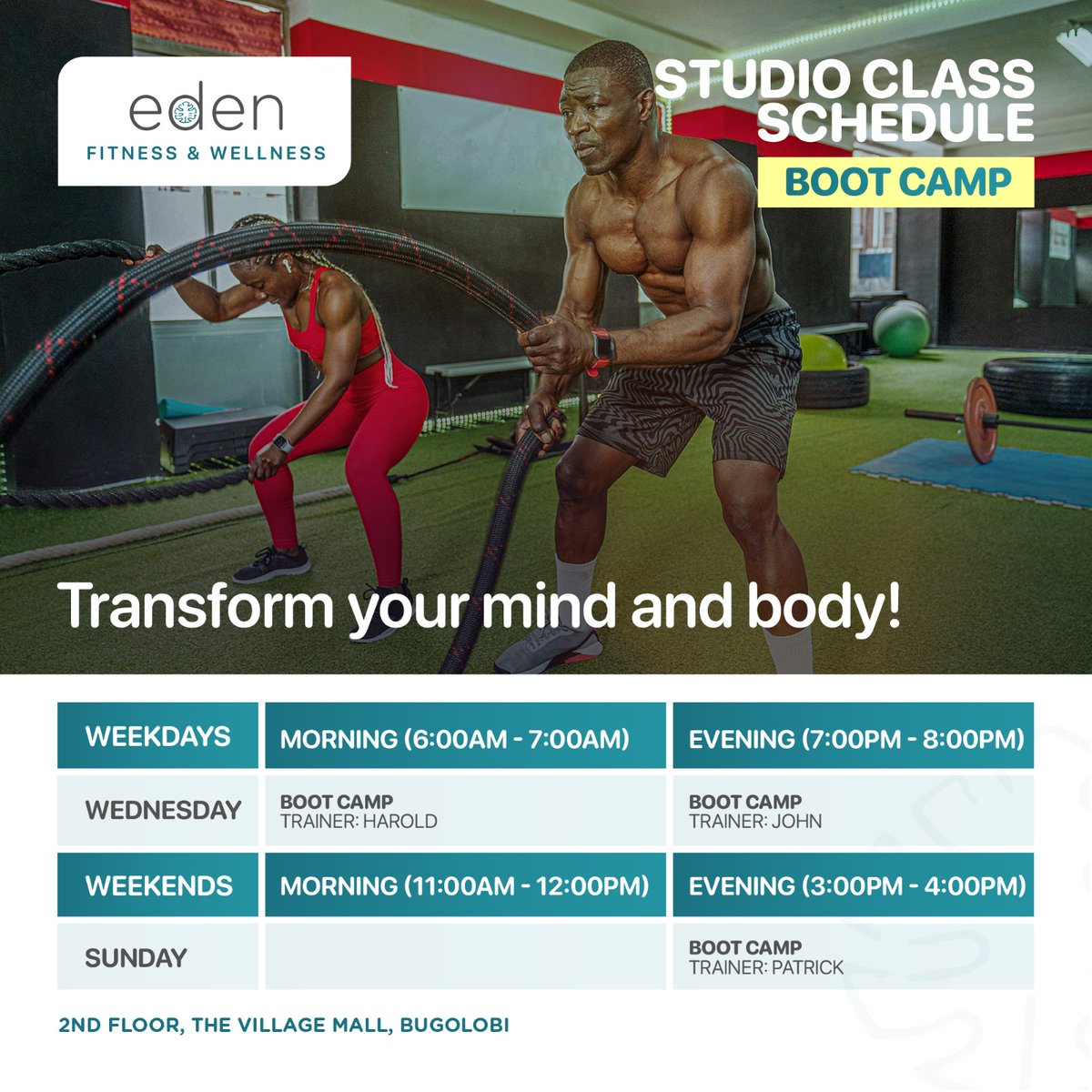 edenfitnessgym's tweet image. You don&apos;t have to be great to start, but you have to start to be great! Join our Boot Camp sessions this month.
#bootcamp 
#studioclass
#edengym