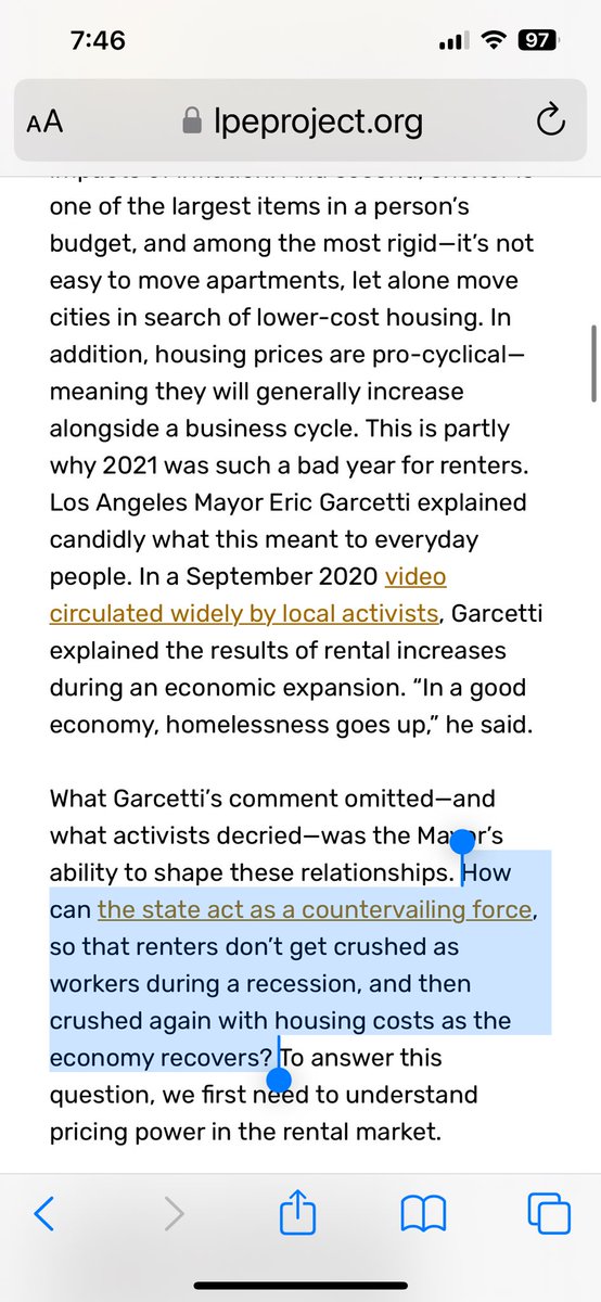 Rent—the major source of today’s inflation—was driving the below target pre-COVID inflation. But high interest rates worsen the housing and affordability crisis. Yet some of the solutions are clear and beyond the Fed: national rent control. lpeproject.org/blog/in-a-good…