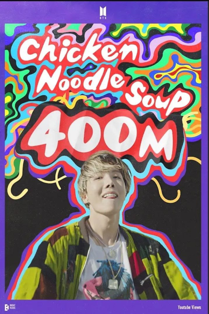 INFORMACIÓN📄

BangtanTV, el canal oficial de #BTS en YouTube subió esta imagen de #Jhope por los 400M del MV de 'Chicken Noodle Soup'. 

🔗:youtu.be/i23NEQEFpgQ?si…