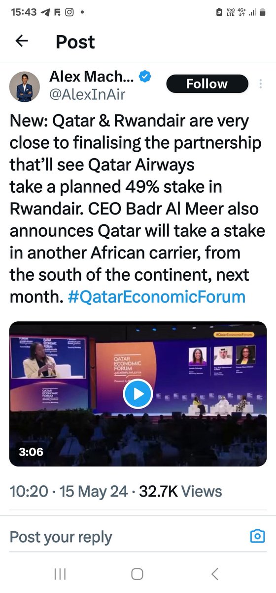 Now that Qatar has taken 49% of RwandAir and 60% of the Kigali hub, I fully expect the Nigeria wing of the Kagame Fanboys Club & random FinPlanners to tell us 'This is how a serious country does it'