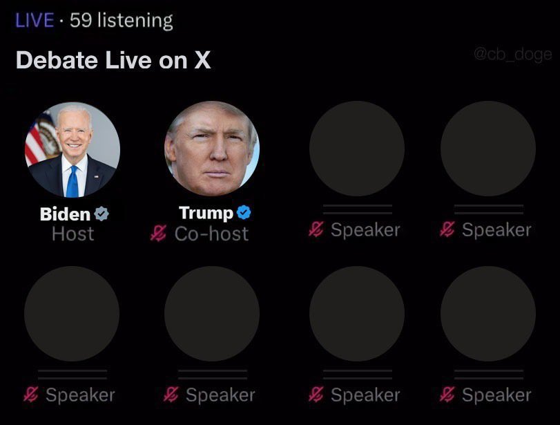 BREAKING: Donald Trump has accepted CNN’s debate invitation with Joe Biden.

They should host the debate on 𝕏 Spaces, as it's the only platform where the public can participate in real time.