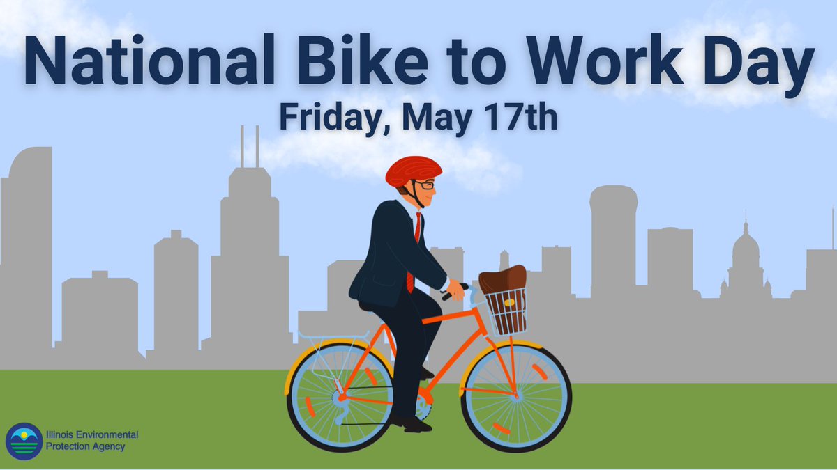 Friday is National Bike to Work Day! 🚲 Make plans to bike to work on Friday and more often to reduce air pollution. Don't forget to check the #AirQuality forecast before you ride on the @AIRNow app 📱 and online at AirNow.gov 🖥️