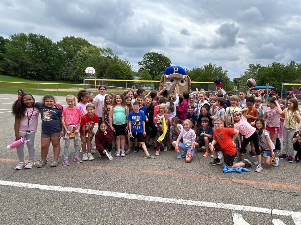 I spy 👀 the Pgh @Pirates Potato Pete visiting Burchfield Primary School this week. Pete  helped celebrate our Shining Stars!  These events help to support our School Wide Positive Behavior Supports programs that are foundational to our school community. #WeAreSA #TitanPride 🔵🔴