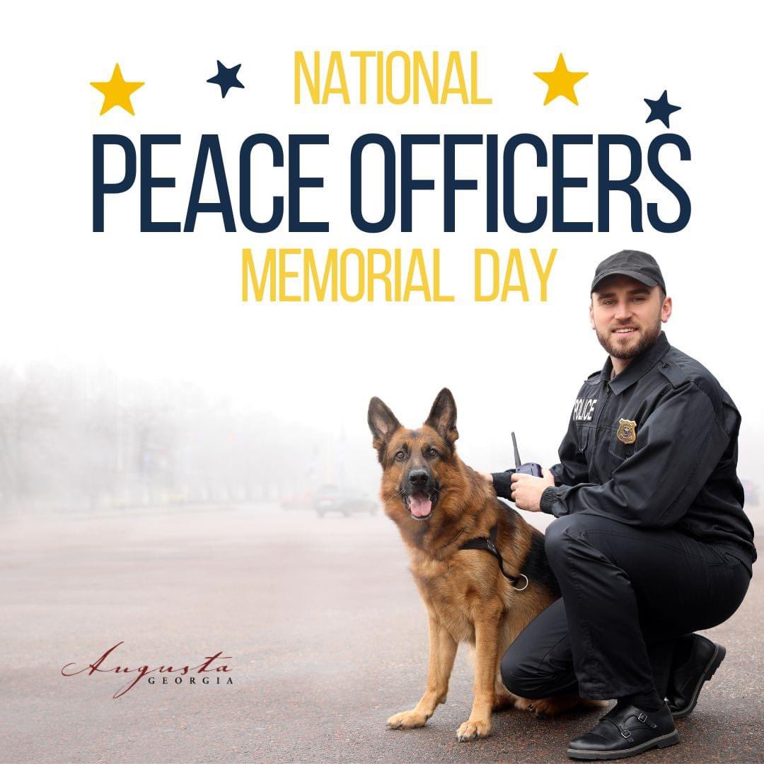 Today is National Peace Officers Memorial Day—a day to pay tribute to the brave local, state, and federal officers who have died or been disabled in the line of duty. Please keep our nation's fallen officers and their families in your thoughts and prayers.