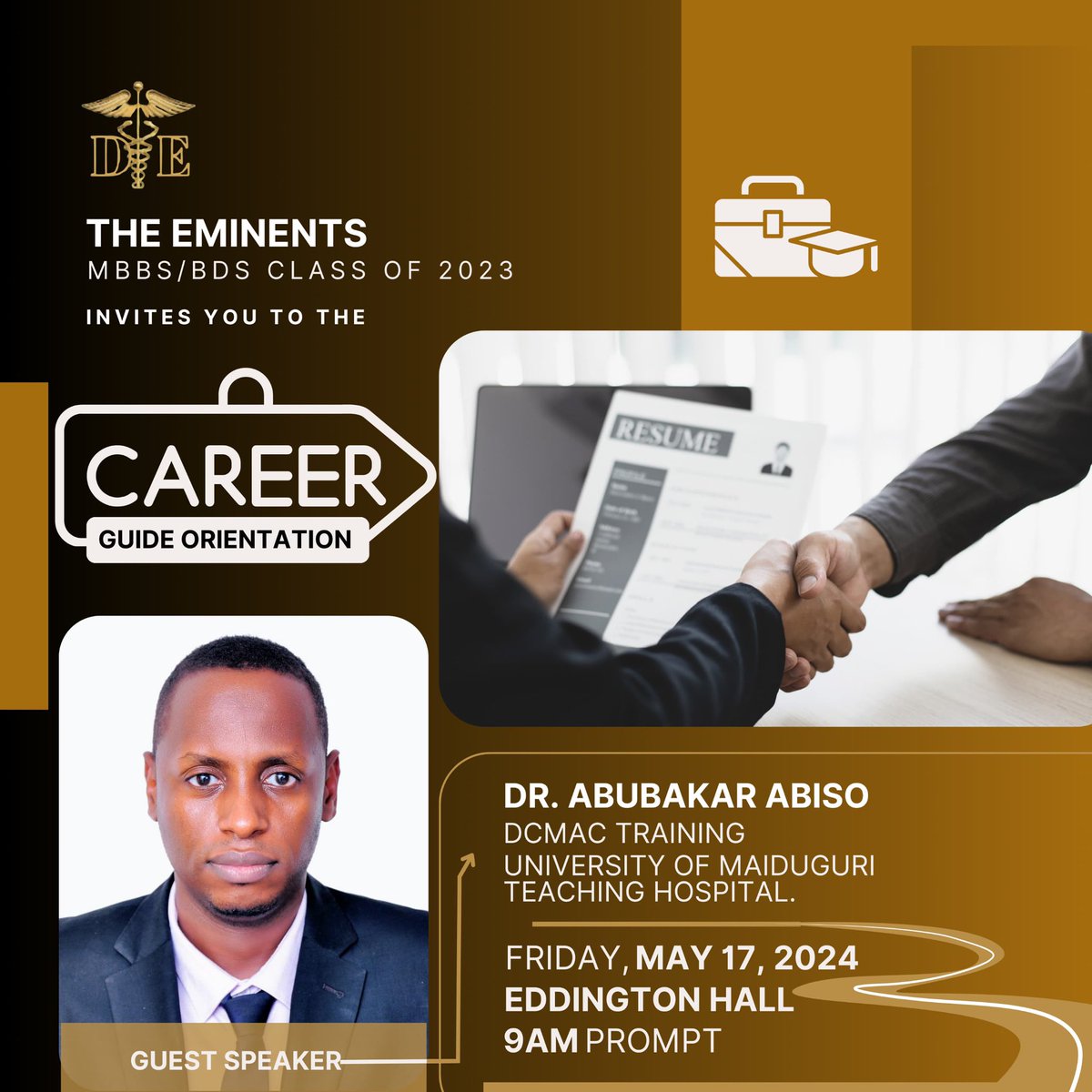 The Eminents  Career guide Orientation Week💃💃💃is here….
It’ll be a fun and educative sessions weekly tapping from different Consultants🎉. 
Don’t miss out ps it’s a free lectures day😉.