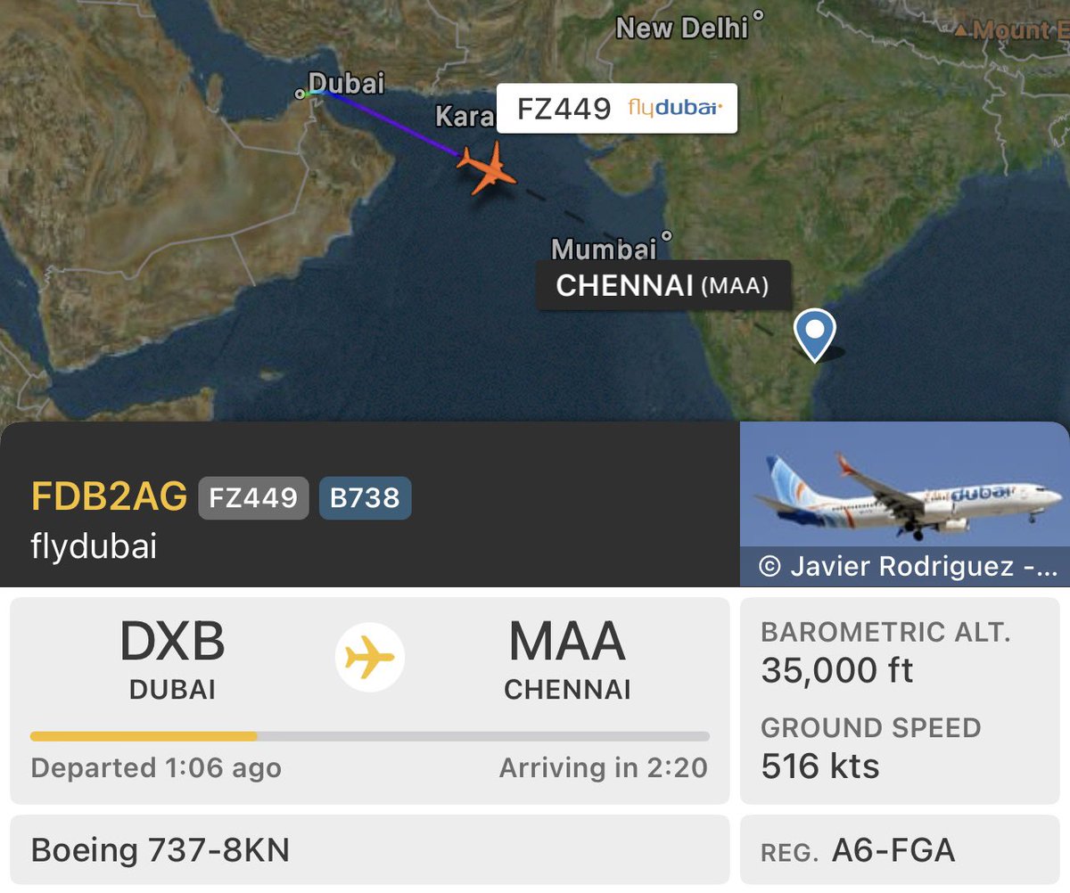 FlyDubai🇦🇪 operates to Chennai for the last time

FlyDubai will stop flying to Chennai from today as the airline has added the capacity to other routes.

At present Emirates & Air India  operate the route.