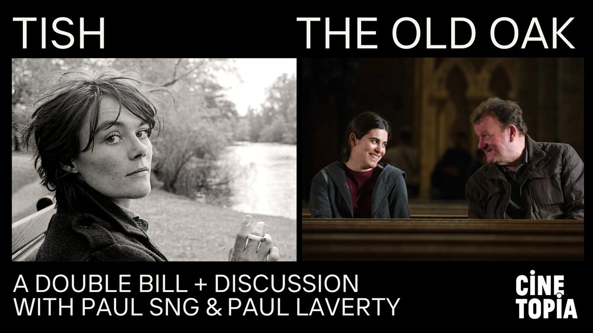 **Save the date! Sat 8th June at 2 pm** Back by popular demand, we're collaborating with @CameoCinema to bring a double bill of TISH + THE OLD OAK for a one-off event featuring a post-film in-person discussion with TISH’s @paulsng and THE OLD OAK’s Paul Laverty More info soon!