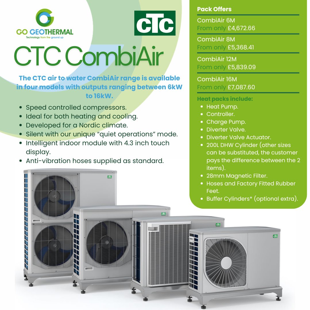 GoGeothermalLtd's tweet image. 🔥Remember the Go Geothermal's CombiAir all inclusive package?💨Say goodbye to fossil fuels and hello to sustainable heating with our all-in-one solution! 🌱Let's heat things up the eco-friendly way!💚 #GoGeothermal #SustainableHeating #EcoFriendlyEnergy