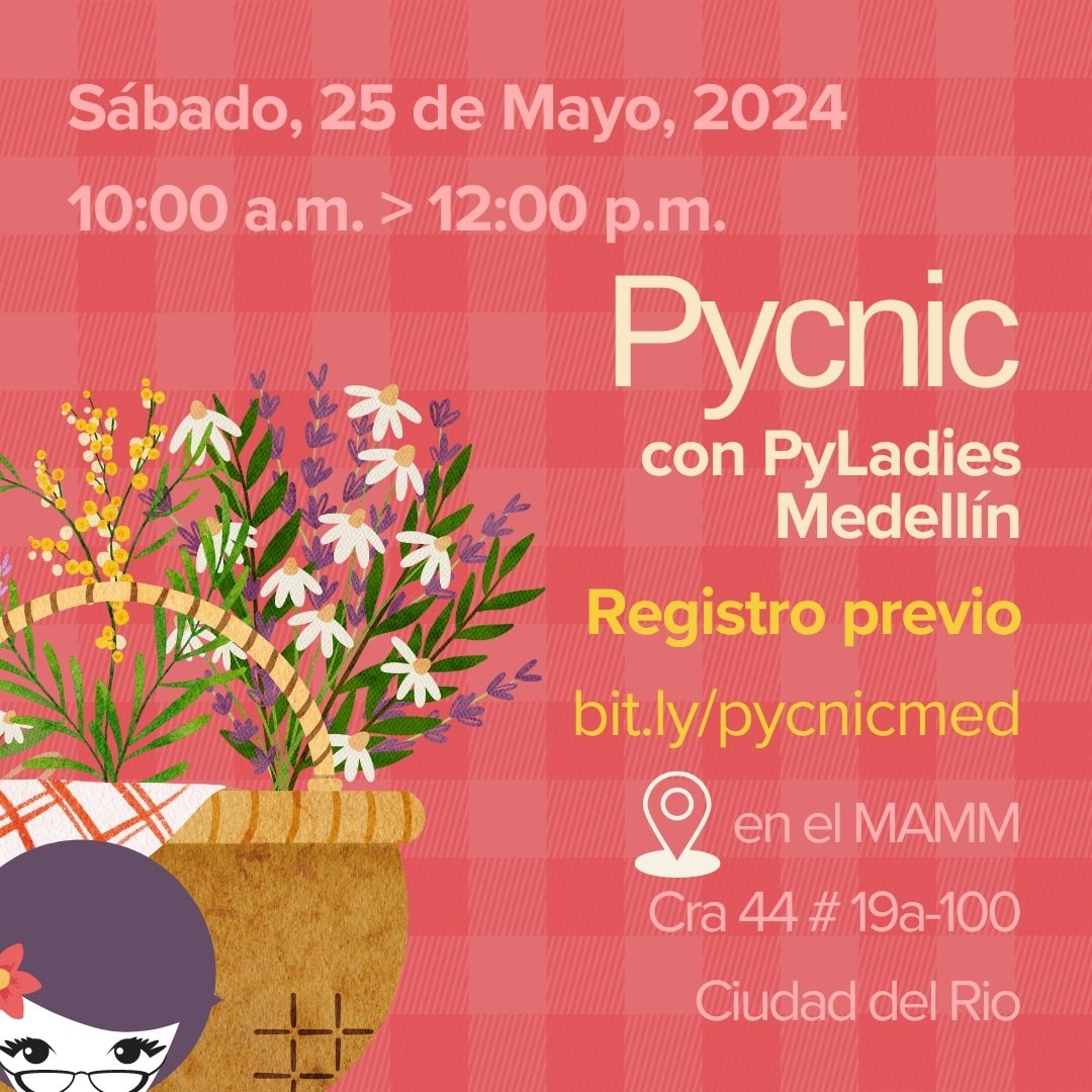 Hola! Vamos a reunirnos, compartir un espacio bonito para hablar sobre los temas que queremos conocer, que nos preocupan,  en los que queremos aprender en comunidad y apoyarnos.

Evento solo para mujeres 👩‍💻

Lleva algo para compartir 💜

Registrate en bit.ly/pycnicmed