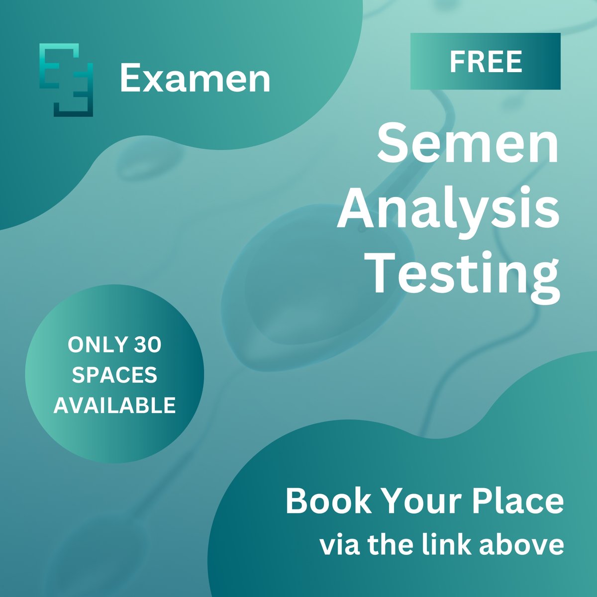 📢 Calling all NI males 📢

#Examen are offering 30 men a #FREE #semenanalysis test - the 1st step a man can take to check out his sperm quality. Book a slot, attend our #Belfast Lab, produce a sample, &amp; receive results in 4 working days. Don't miss out➡️tinyurl.com/5xz79by4