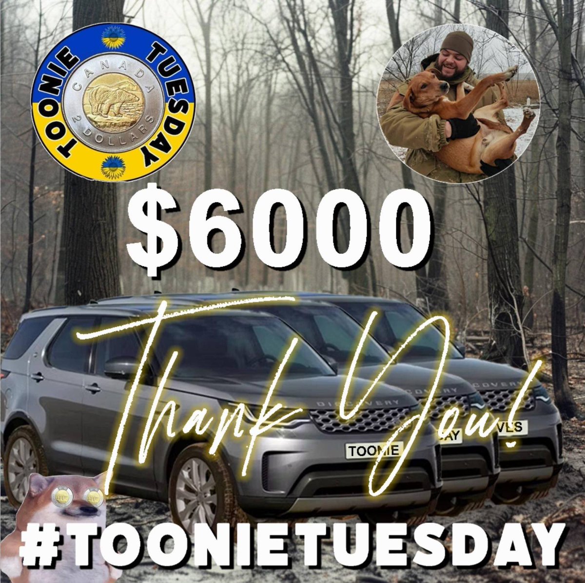 The results from yesterdays #ToonieTuesday are in…

🥁🥁🥁

$6000 raised for @cossackgundi in the International Legion & enough for 2 of 3 trucks needed 🛻🛻 

Thanks to all the fellas who donated & reposted! If you missed out it’s now Orthodox Toonie Tuesday!

Team Monty Coin