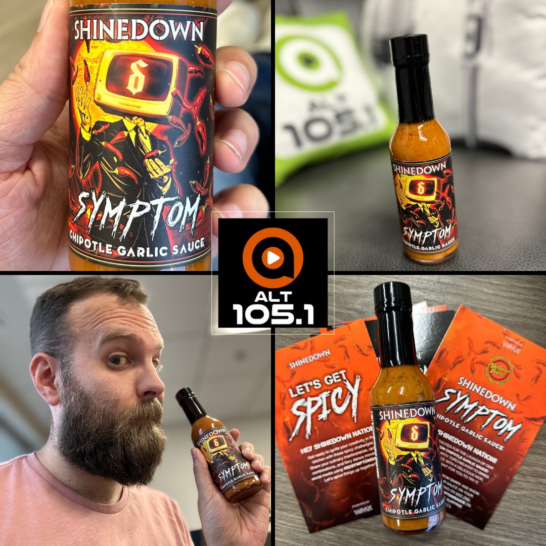 This Friday, we'll be talking with @BKerchOfficial from @shinedown about the new 'Symptom' hot sauce! Got any questions you want us to ask him?