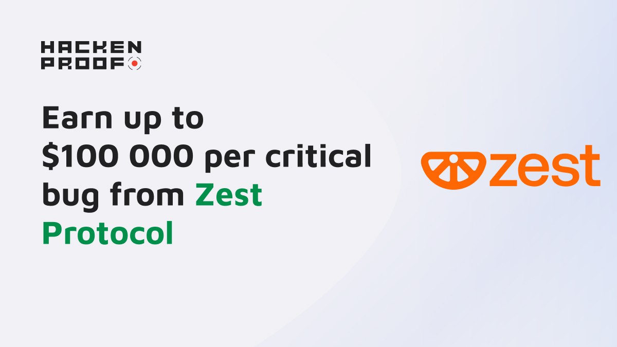 ✅@ZestProtocol has added a new bounty target!

There are 16 Smart Contracts to the scope.

Once you are ready, start bug bounty hunting right now!