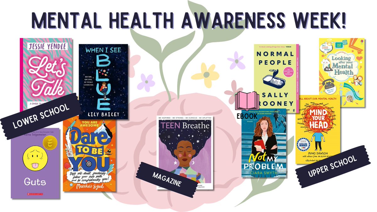 Even MORE #reading recommendations for #MentalHealthAwarenessWeek including @stgels titles and books on @BorrowBox! We've been having great discussions in Primary 6 library lessons about how reading supports mental wellbeing. @stgeorgesedin