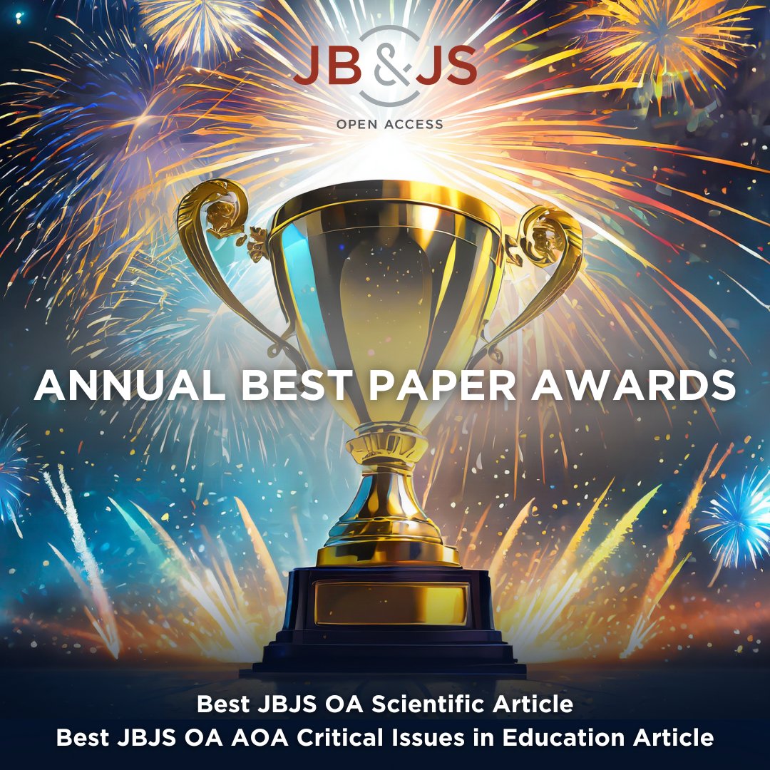 #JBJS Open Access is now accepting article submissions for our Annual Best Paper Awards. Learn more about the awards and submit your paper today: tinyurl.com/559dm2cc