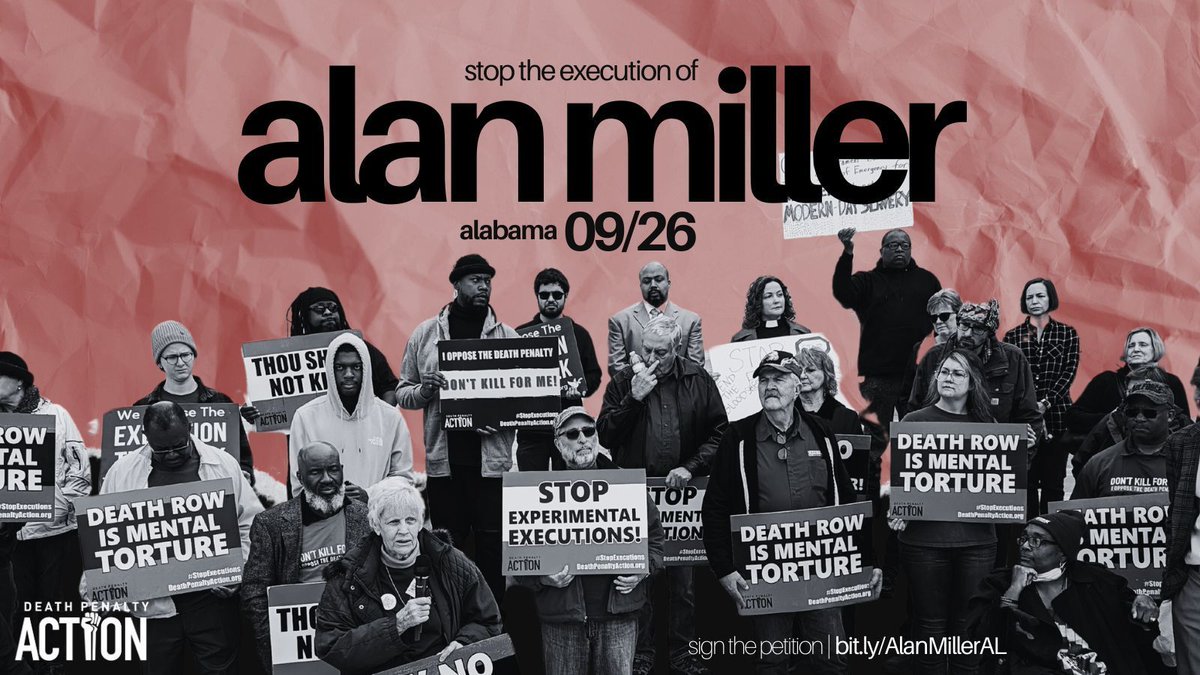 #Alabama started but failed to execute #AlanMiller. They will try again 9/26/24 w/ gas despite ineffective assistance of counsel & a delusional disorder which should have made him ineligible for the #DeathPenalty. buff.ly/3Kw3Psx #StopExecutions #PullBackTheCurtains