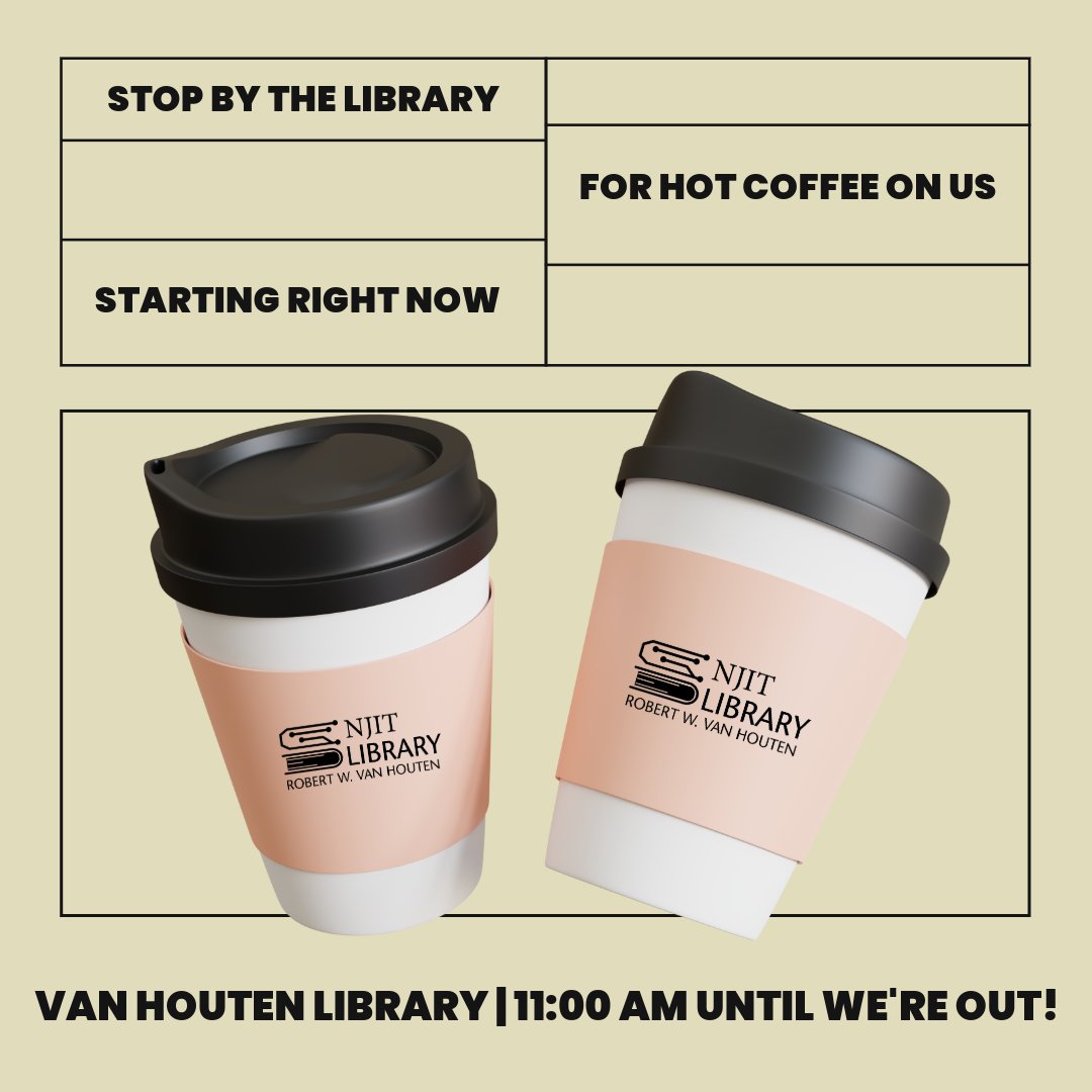 From now until we're out, celebrate our Highlander graduates today with free coffee on us!

#coffee #njitlibrary #graduation2024