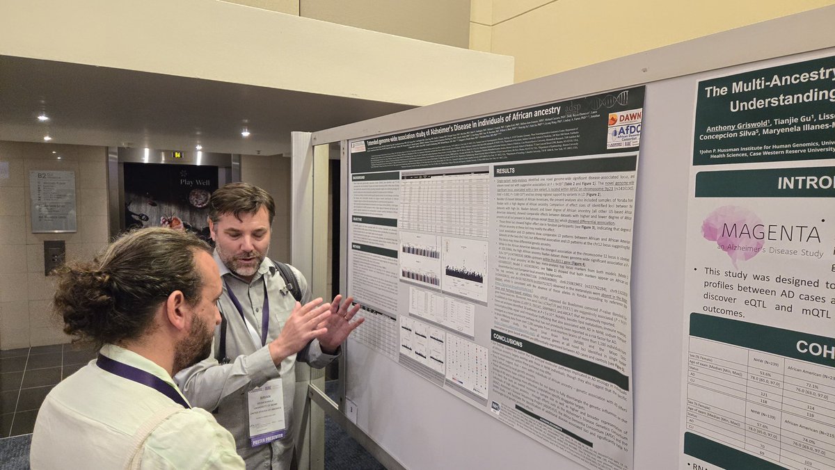 Dr.’s Tony Griswold and Brian Kunkle presenting their research at the AAIC Satellite Symposium, in Cape Town, South Africa 🌍🧬🎤✨