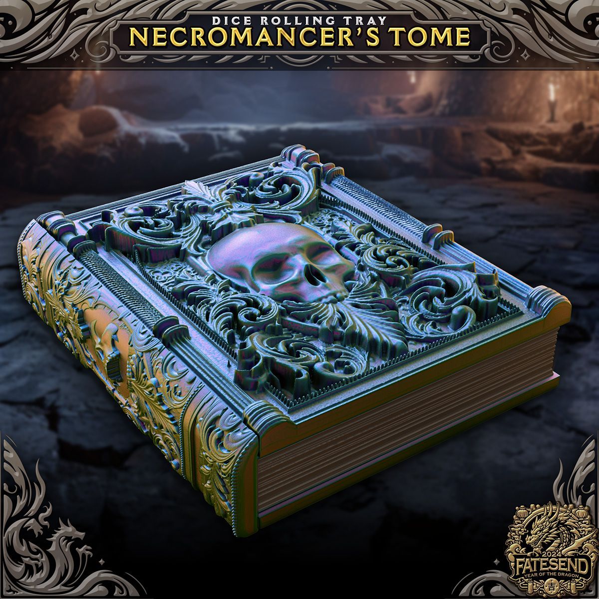 💀 This sinister tome, adorned with intricate, bone-chilling details, serves as a foreboding dice rolling tray and conceals hidden storage for your most precious minis and dice. Summon it today! myminifactory.com/users/FatesEnd
patreon.com/FatesEnd