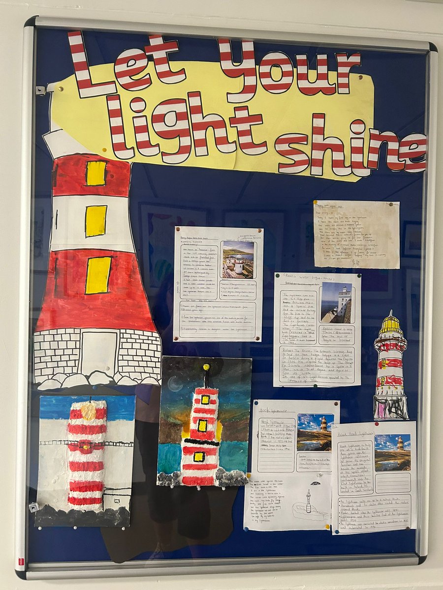 Let your light shine! Our post primary students created some beautiful lighthouses using papier mâché. They also wrote fabulous pieces about famous lighthouses. @CHI_Ireland @HOPEteacherEU @CityofDublinETB