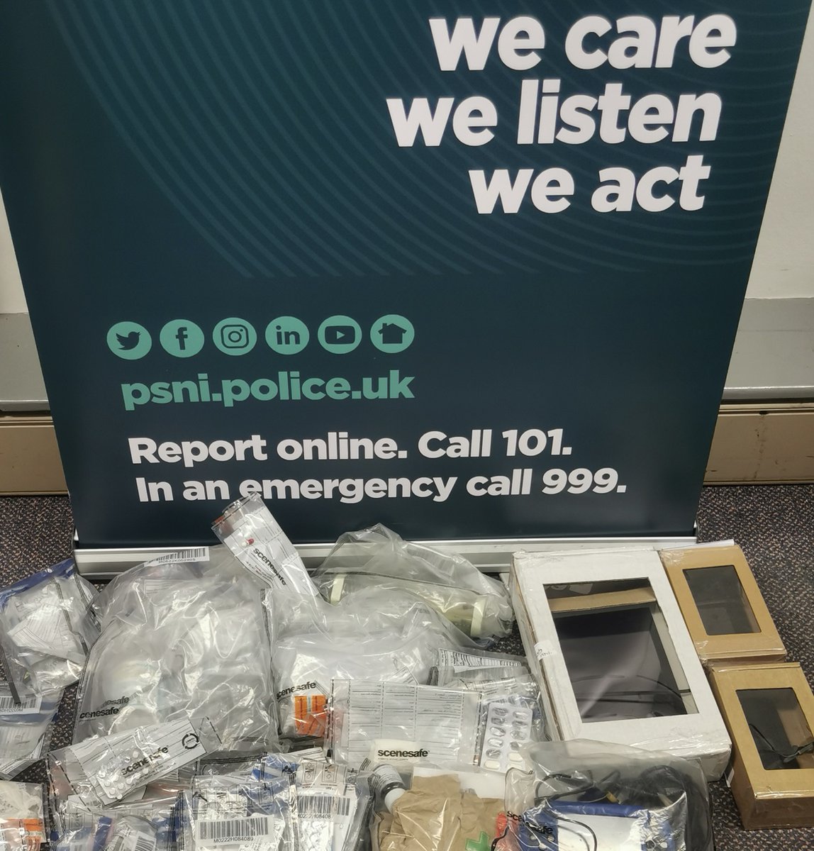 Suspected Class A, B & C drugs with an estimated street value of £17,000 & a sum of suspected counterfeit cash, was seized by Waterside Neighbourhood officers in the Waterside yesterday (14/5). 3 people arrested were bailed to allow for further police enquiries. #OpDealbreaker