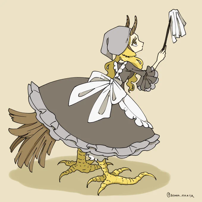 #人外版深夜の真剣お絵描き60分一本勝負 「キキーモラ」