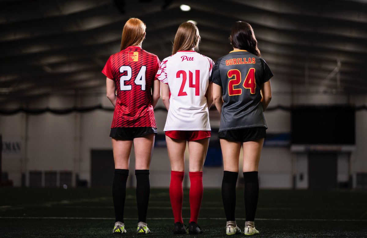 🚨JERSEY REVEAL🚨

Here is a look at Pitt State’s first ever soccer jerseys — Featuring players Ryann Caruth, Chloe Ward, and Kenzie Snell (Left to right). 

Special shoutout to @jocksnitchpsu for bringing these to life!🦍⚽️