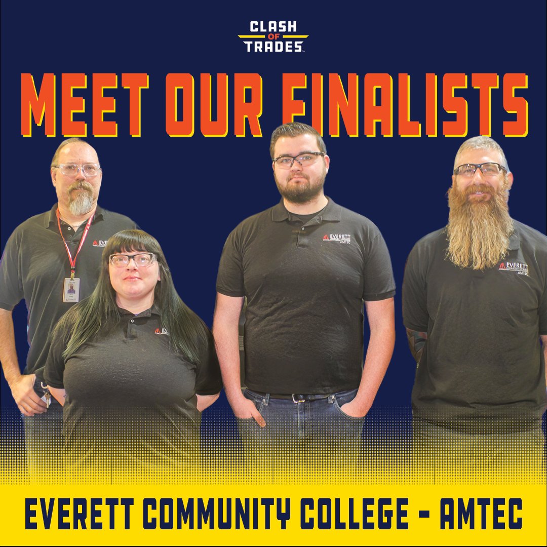 This week meet the Everett Community College team that will be competing in the upcoming Clash of Trades National Championship happening next week! The countdown is on and we are almost 1 week away! Get excited and we can't wait to see you guys there. #skilledtrades #competition