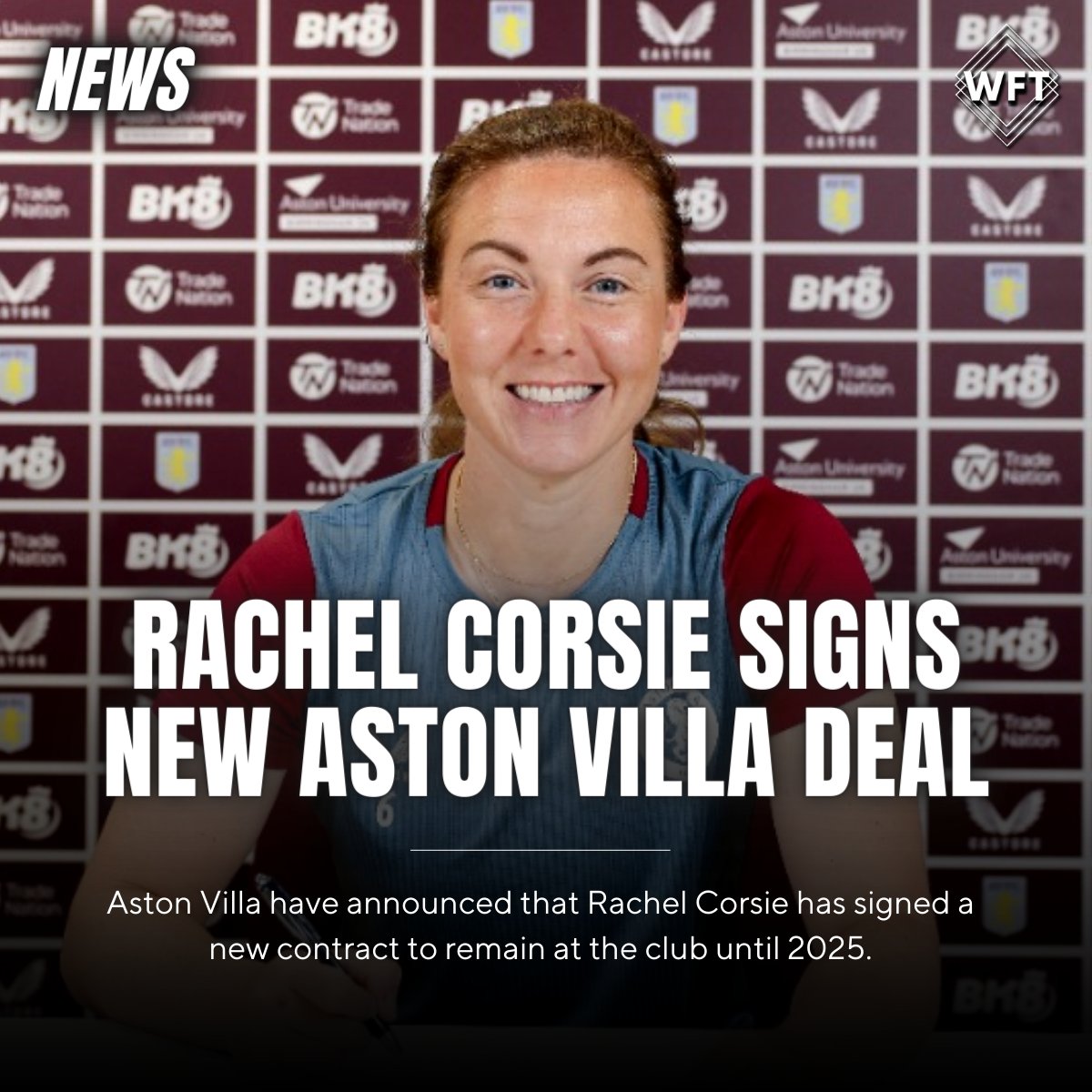 Aston Villa have announced that captain Rachel Corsie has signed a new contract to remain at the club until 2025. #AVFC #BarclaysWSL