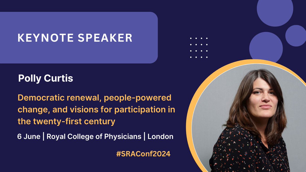 Polly Curtis is just one of our top notch speakers at the SRA Annual Conference 2024. Find out more about our full line up of speakers here: bit.ly/3ybLCP4 #SRAConf24