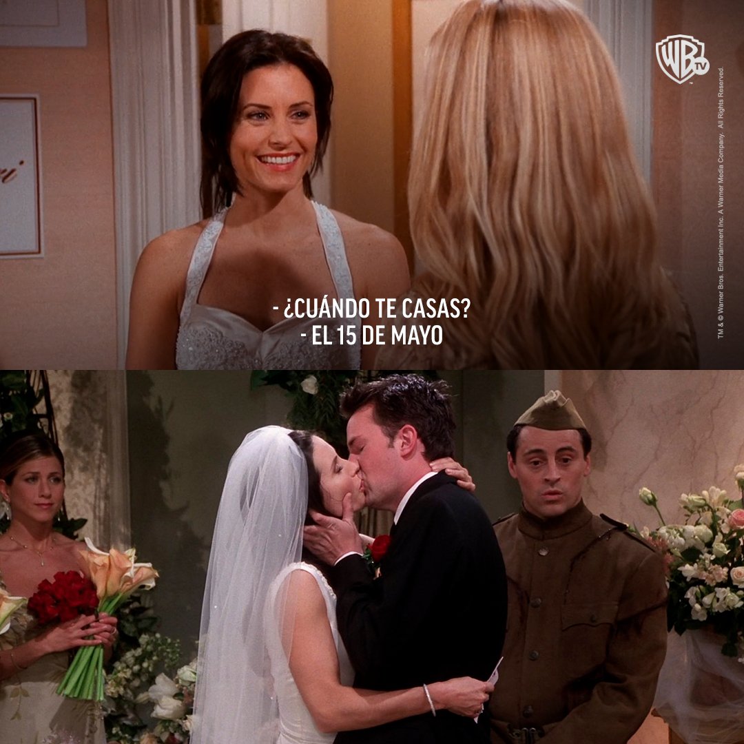 El 15 de Mayo es historia para todos los fans de #Friends 💍🤵👰 Feliz aniversario de bodas, Monica y Chandler ❤️