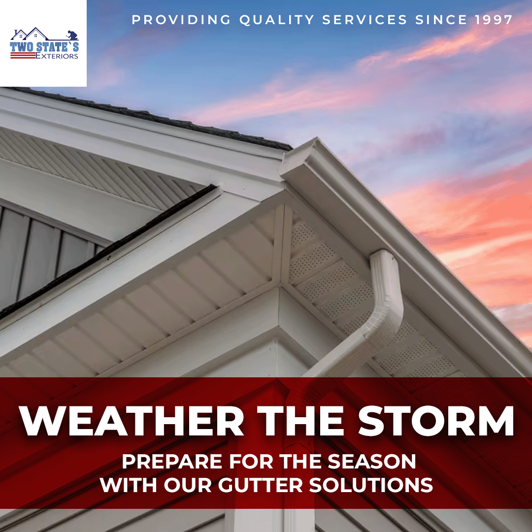 Don't wait until the storm hits! Contact Two States Exteriors today for a free consultation and prepare your home for anything Mother Nature throws its way. ️
#GutterInstallation #Weatherproofing #HomeRenovation #PeaceofMind  #TwoStatesExteriors