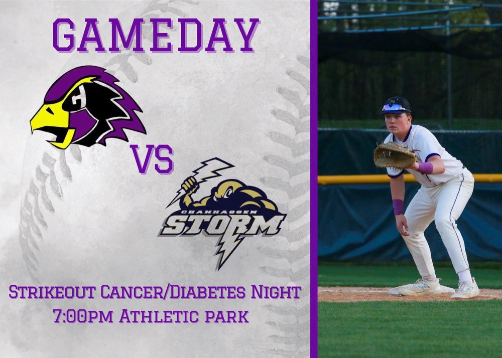 Tonight is special night. Border battle against Chan and Strike Out Cancer/Diabetes night. This special event is dedicated to raising awareness and funds for cancer and diabetes research. 🎗️⚾️