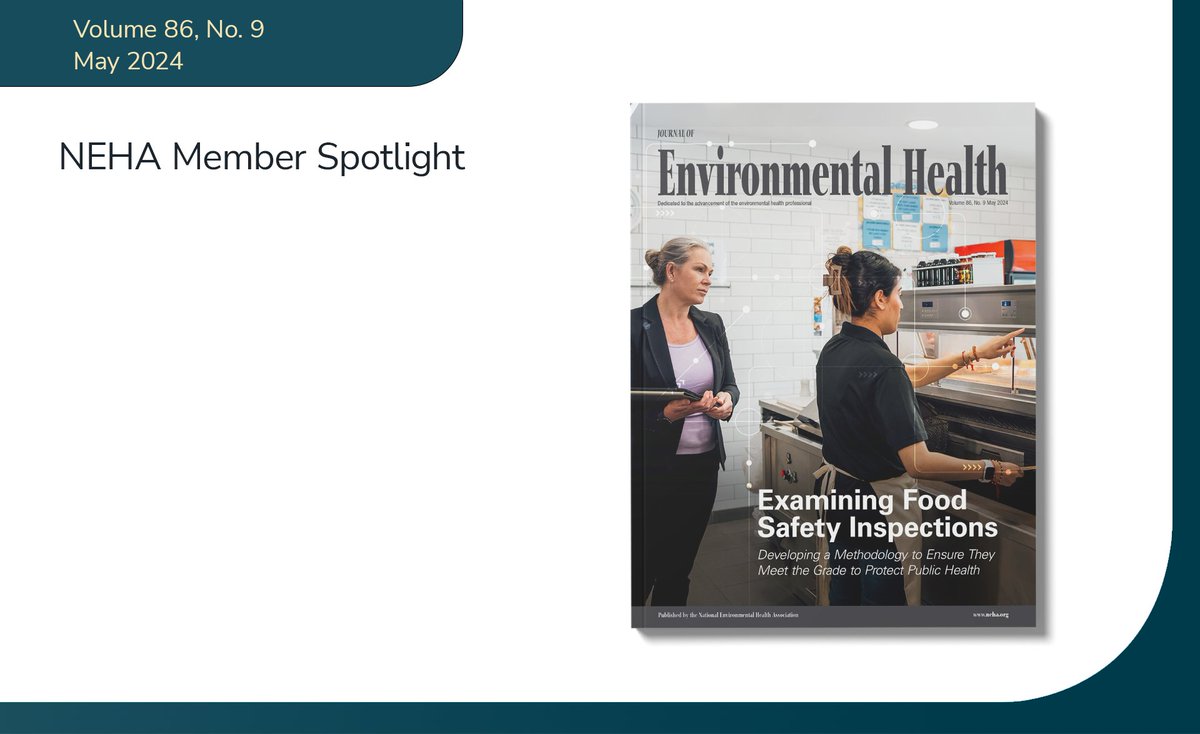 New NEHA Member Spotlight in the May 2024 Journal of Environmental Health: Learn more about the amazing and dedicated people who make up our membership and support the health and safety of our communities. #EHMatters #nehajeh neha.org/may-2024
