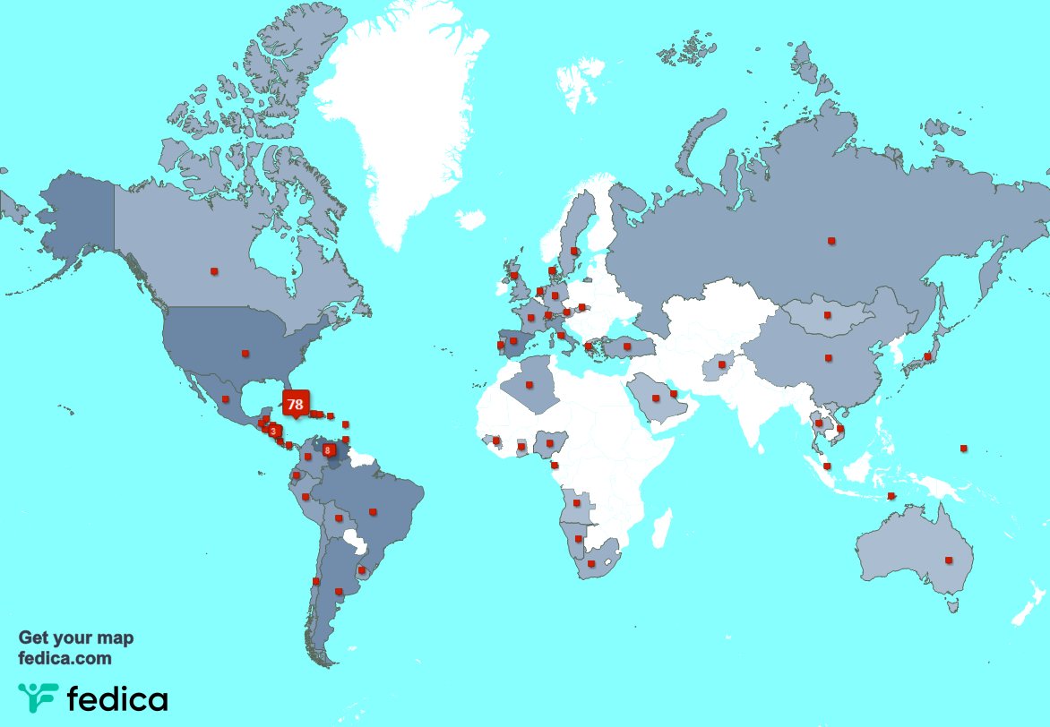 Tengo 127 nuevos seguidores, desde Cuba, Bolivia, y más durante la última semana fedica.com/!trocha2022