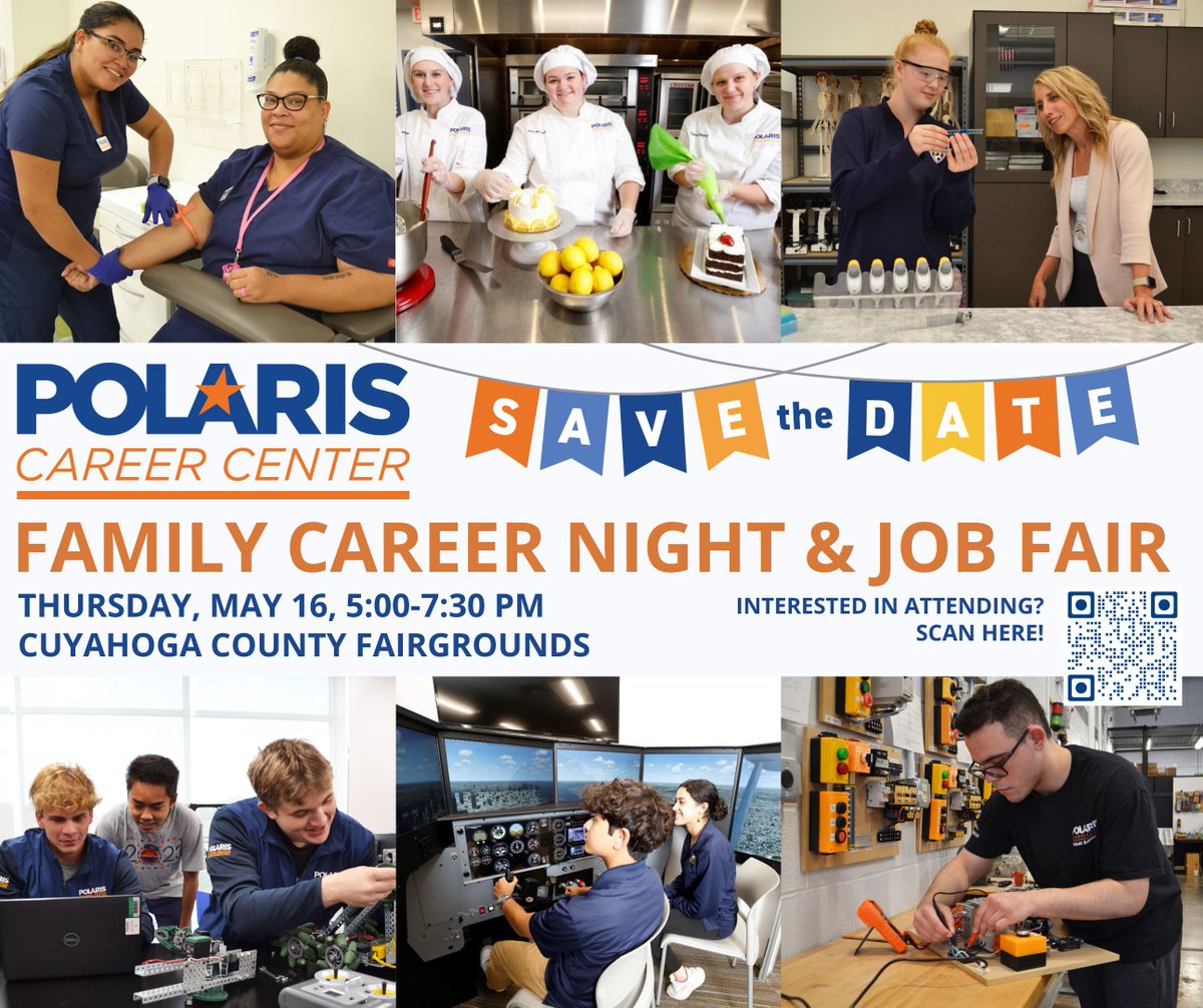 Take your career to NEW heights! Join us TOMORROW NIGHT at the Cuyahoga County Fairgrounds for the Polaris Family Career Night &amp; Job Fair! Update that resume &amp; come ready to interview. bit.ly/4dfPCOi #UnlockYourFuture #PolarisMeansJobs💪