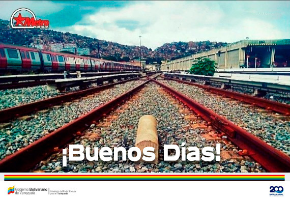 #BuenosDías 🚇 Desde el @metro_caracas les deseamos un feliz #Martes. Nuestros trabajadores y trabajadoras laboran diariamente en pro de garantizar un traslado óptimo a nuestro pueblo usuario. #MetroSeMueveContigo