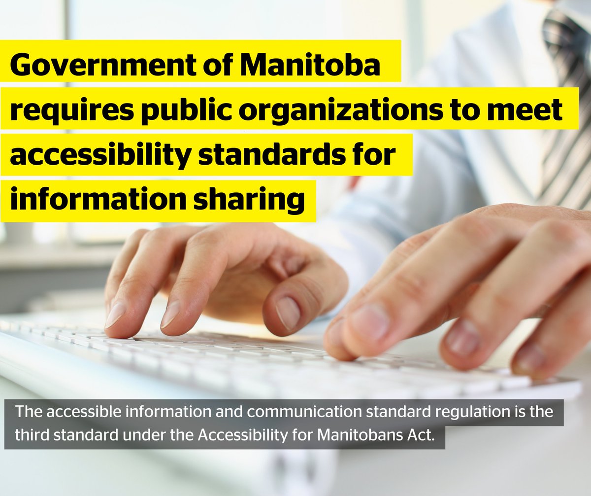 As of May 2024, the Government of Manitoba requires all public organizations to comply with the Accessibility for Manitobans Act to ensure all Manitobans have access to information without barriers. We applaud the @MBGov’s continued commitment to championing accessibility.