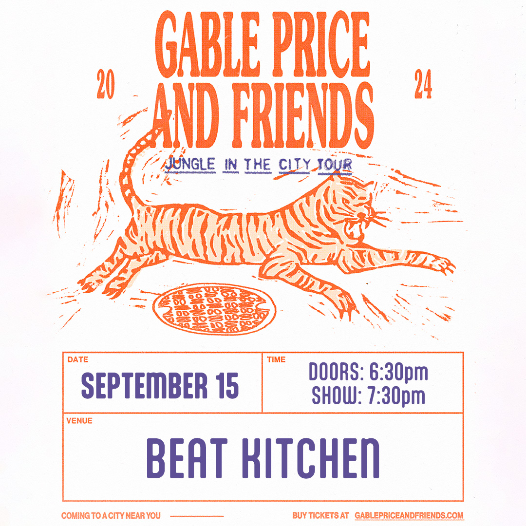 Just Announced: Gable Price and Friends bring the Jungle In The City Tour to @beatkitchenbar on September 15!
Tickets go on sale this Friday at 10am: bit.ly/gablepriceandf…