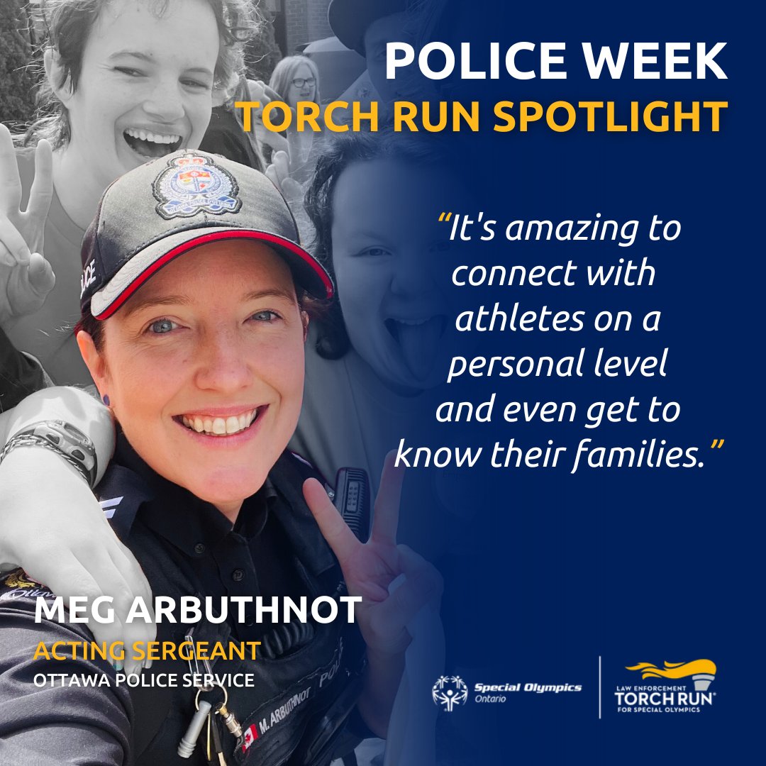 With a decade of LETR involvement, Acting Sergeant Meg Arbuthnot knows it's about the people. 'I think that it's connection that keeps me involved... both with athletes and fellow LETR members.' Read Sgt. Arbuthnot's favourite memories and more: www1.torchrunontario.com/blog/tag/polic…