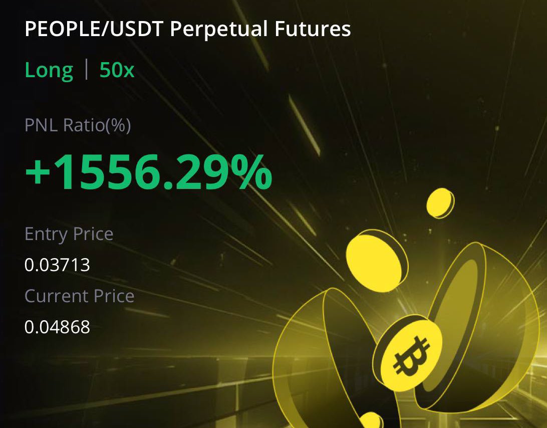 Market is pumping and so is the tele group. 

We called $PEOPLE last night in the group and it flewww. Join the tele! 👇

T.me/StonkyPerps