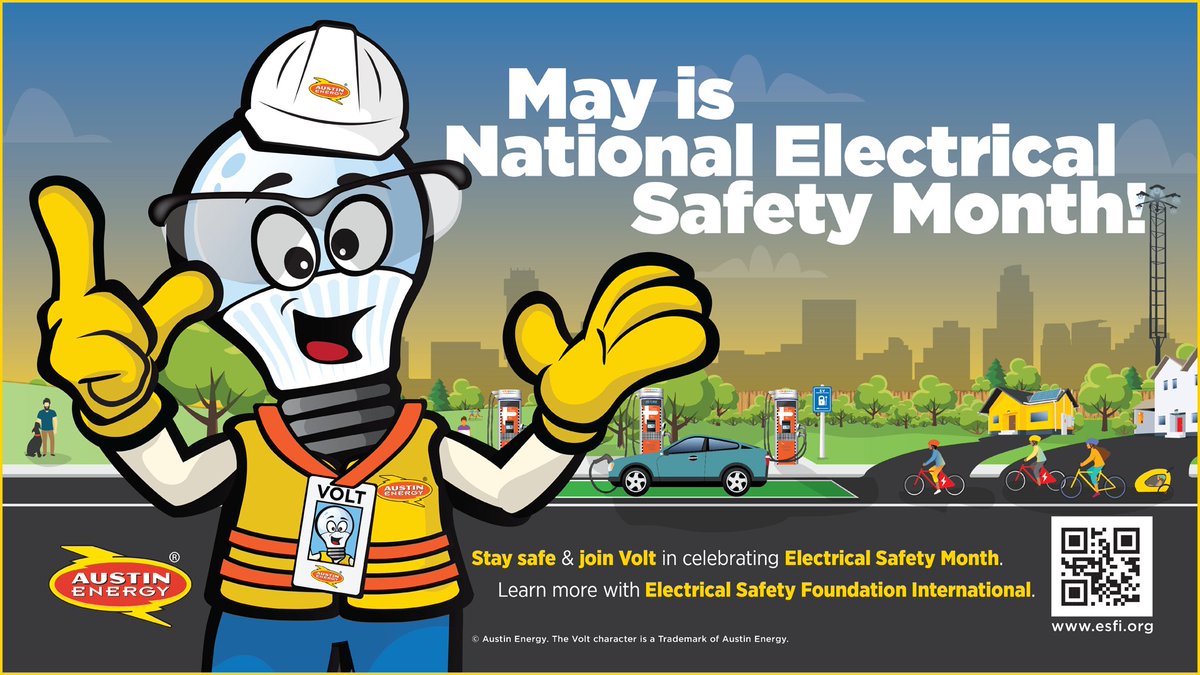 May is National #ElectricalSafetyMonth! 🔌

It’s important to understand how to safely use electricity inside and outside your home or business. Learn more with the Electrical Safety Foundation ⚡
esfi.org/program/nation…

#PublicPower also means public safety! 💡