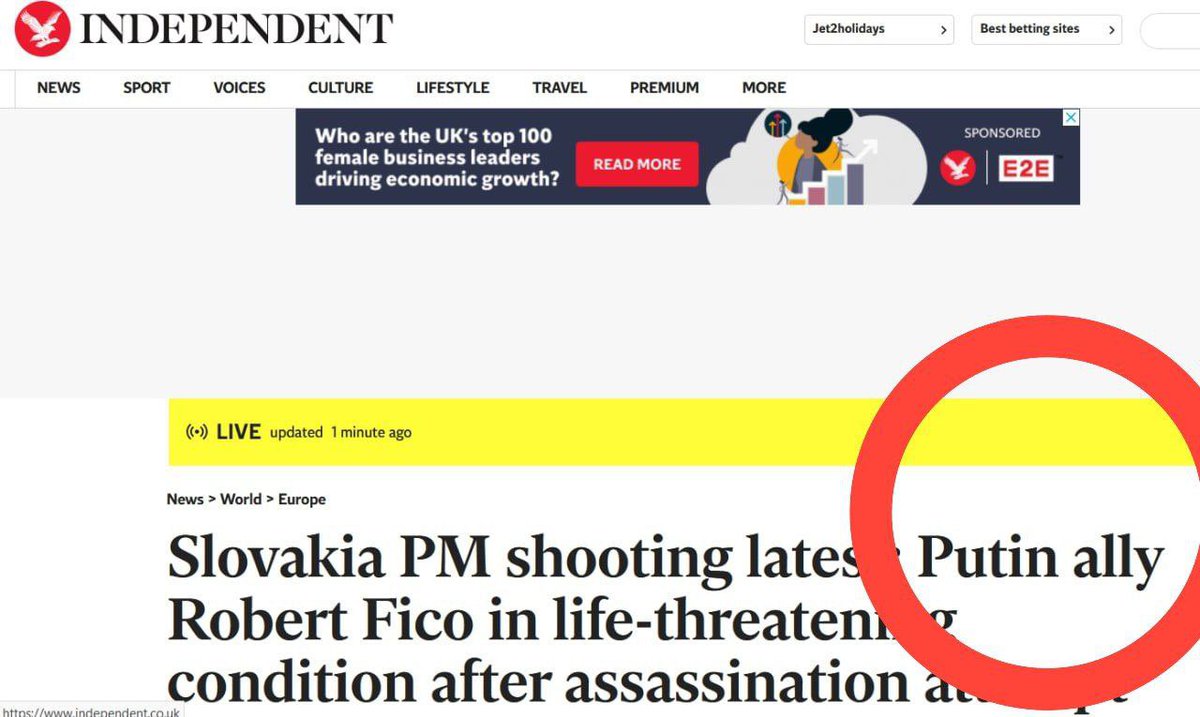 ❗️Russophobia Rears Its Head: Mere Moments After Slovakian PM Shot & in Critical Condition... UK Media Paints Him as Evil 'Putin Ally'