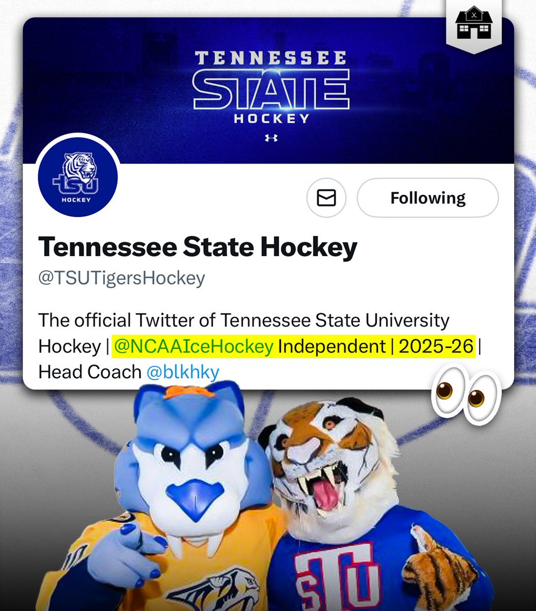 Tennessee State’s new bio 👀

Could an official announcement about @TSUTigersHockey joining @NCAAIceHockey be coming soon? 🤔