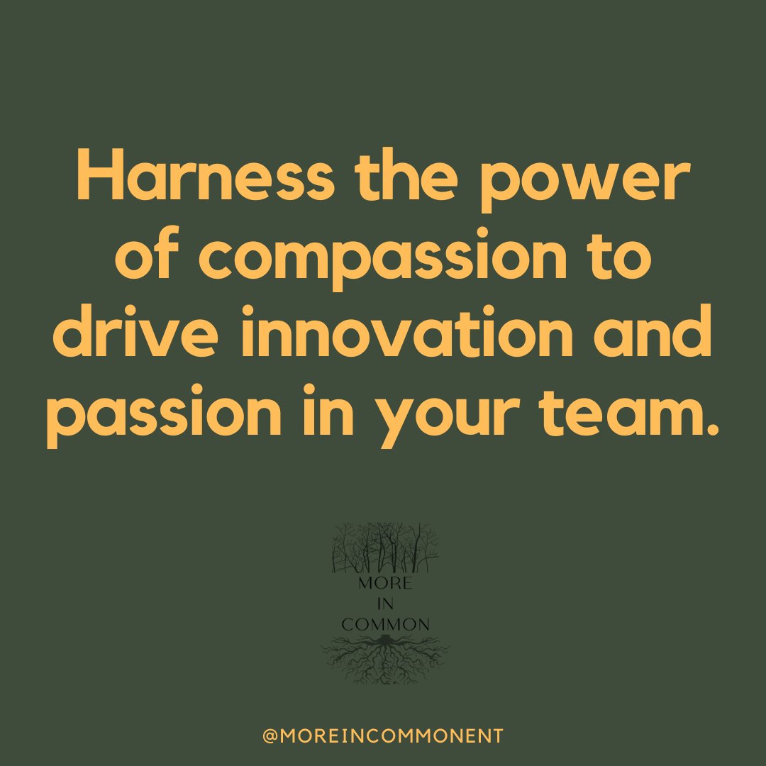 Showing kindness breaks down barriers, allowing for a deeper understanding and a more cohesive team dynamic.

#CompassionateLeadership #EmpathyAtWork
#LeadershipWithHeart
#WorkplaceCompassion
#CompassionateManagement
#LeadingWithEmpathy
#CaringLeadership