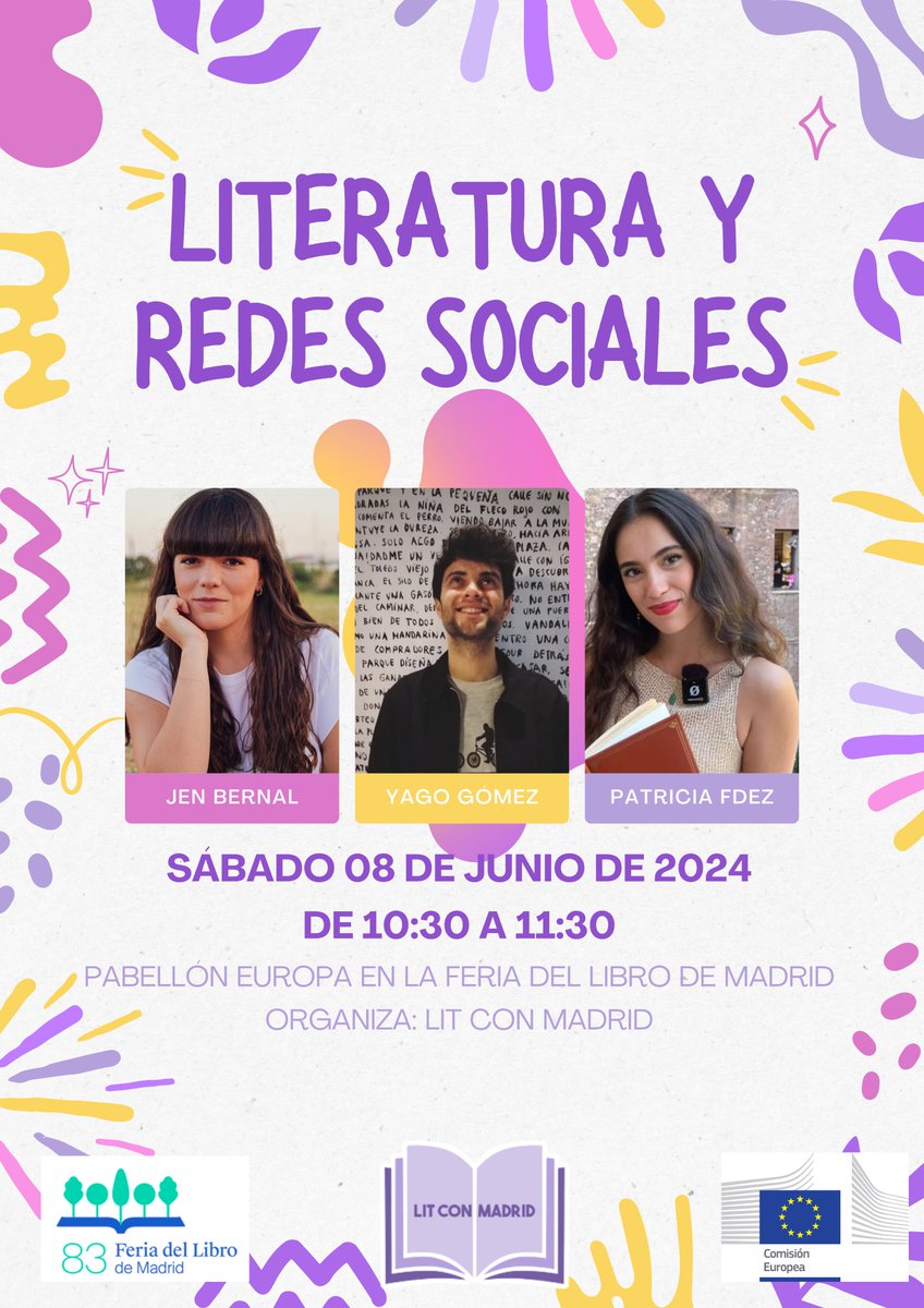 📲 Explora el impacto de las redes en #LitConMadrid.  ✨Únete a <a href="/devoralibrosyt/">Jennifer Bernal | Devora Libros</a>, <a href="/yagosparks/">yagogomezduro</a> y Patricia Fdez., en una mesa redonda sobre cómo evoluciona la visibilidad literaria en la era digital.  
🗓️ 8 de junio, 10:30 | 📍 Pabellón Europa <a href="/FLMadrid/">Feria del Libro de Madrid</a> #FeriaDelLibroDeMadrid #FLM24