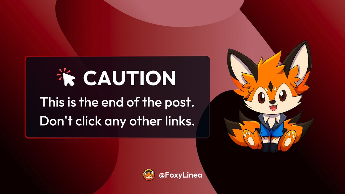 Foxy's leaving trails of $FOXY drops—are you following? Follow @FoxyLinea and complete the steps to earn your $FOXY.