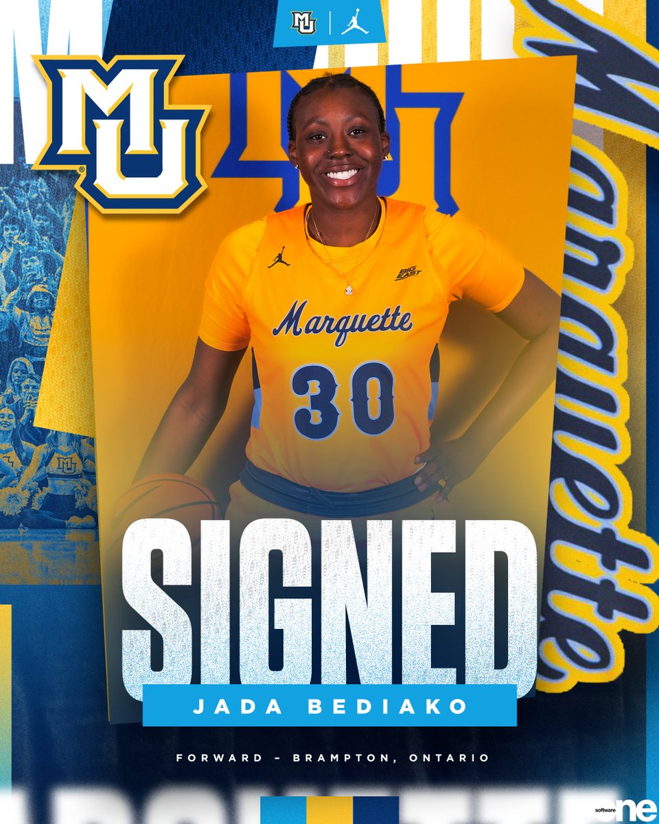 Signed ✍️

Welcome to the Marquette family, Jada Bediako ‼️

#MUWBB | #WeAreMarquette