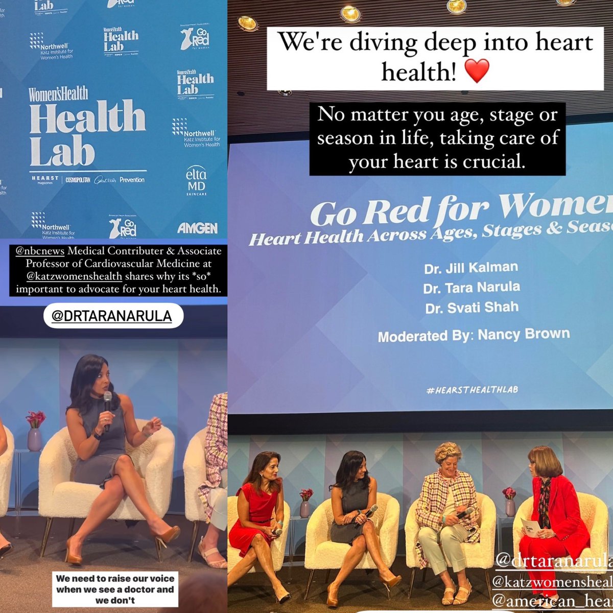Wonderful to participate in the heart health panel at the inaugural Hearst Health Lab (in conjunction with Katz Institute for Women’s Health) - a full day event devoted to all women’s health issues - @drstaceyrosen @NancyatHeart @lenoxhill @NorthwellHealth @Hearst