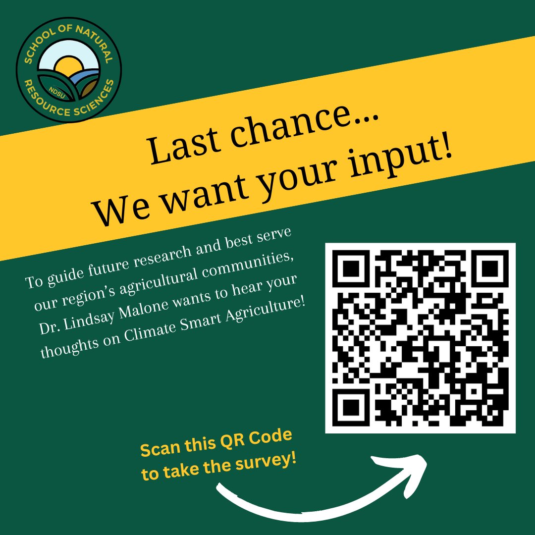 LindsayCMalone's tweet photo. I'm doing a final push for a needs assessment &amp; #ClimateSmart survey! If you already responded to it, thank you! But if not...I would love to hear from you! Should only take about 10 mins. 

Link: https://t.co/jAW5AogDlD https://t.co/6ww5e5Bqq5